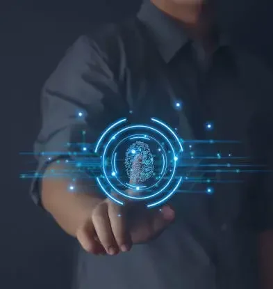 Digital fingerprint technology concept