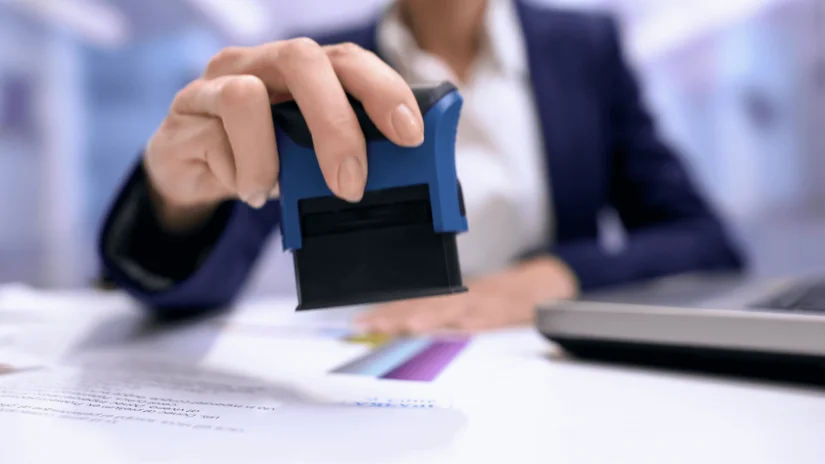 Fingerscan Digital place a stamp on the certificate for Loan signing services.
