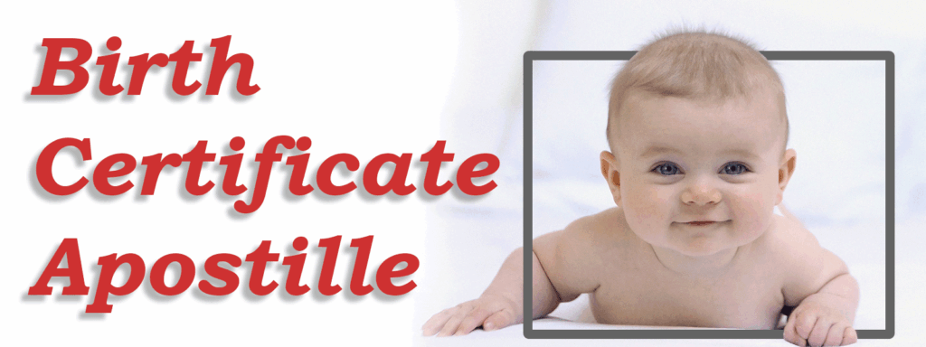 A photo of a child. Parent is getting child birth apostille