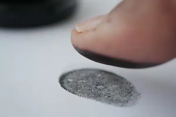 FBI FD-258 ink fingerprint card completed at Bay Area Live Scan in San Jose for out-of-state licensing and federal applications