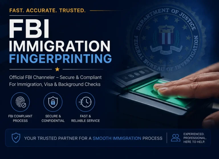 FBI Immigration Fingerprinting by Fingerscan Digital San Jose